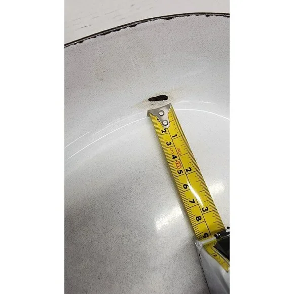 1950's Vintage Serendipity Spaghetti String Pink & Black Abstract Enamel Skillet - Picture 13 of 16